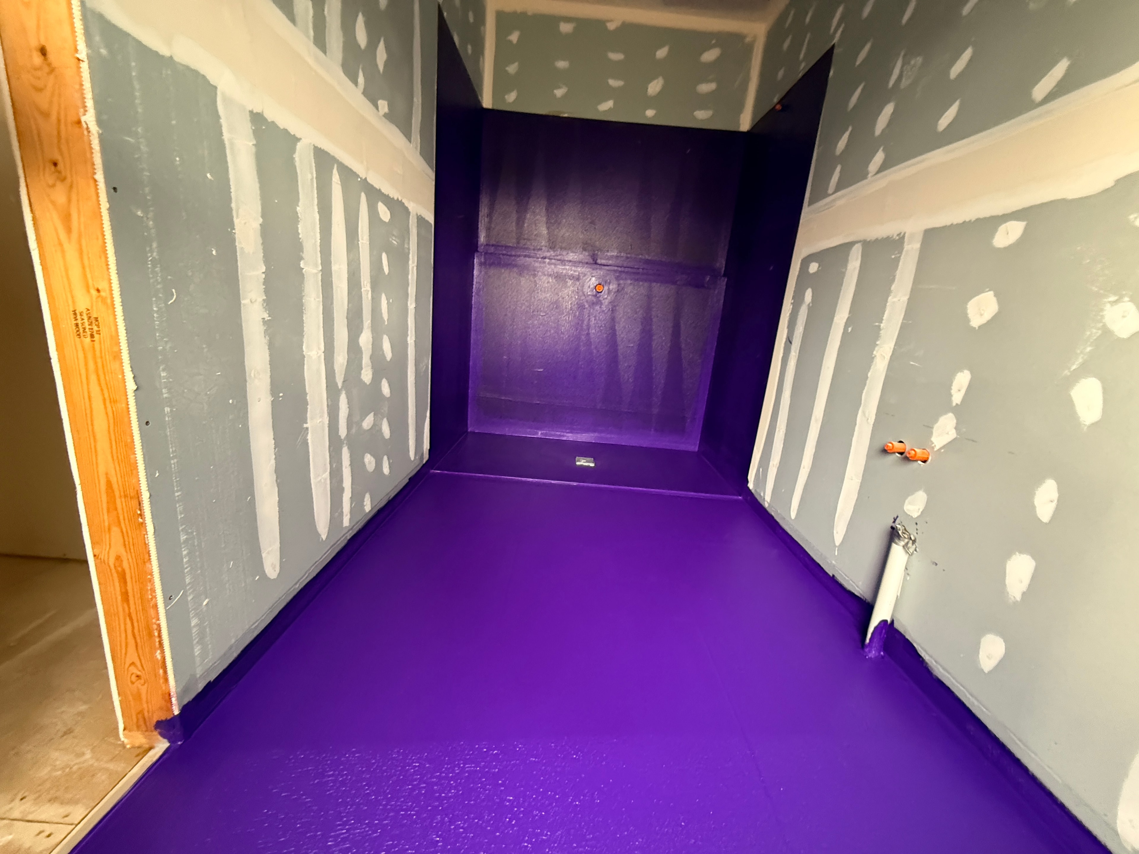 Waterproofing membrane applied to shower walls — Berwick