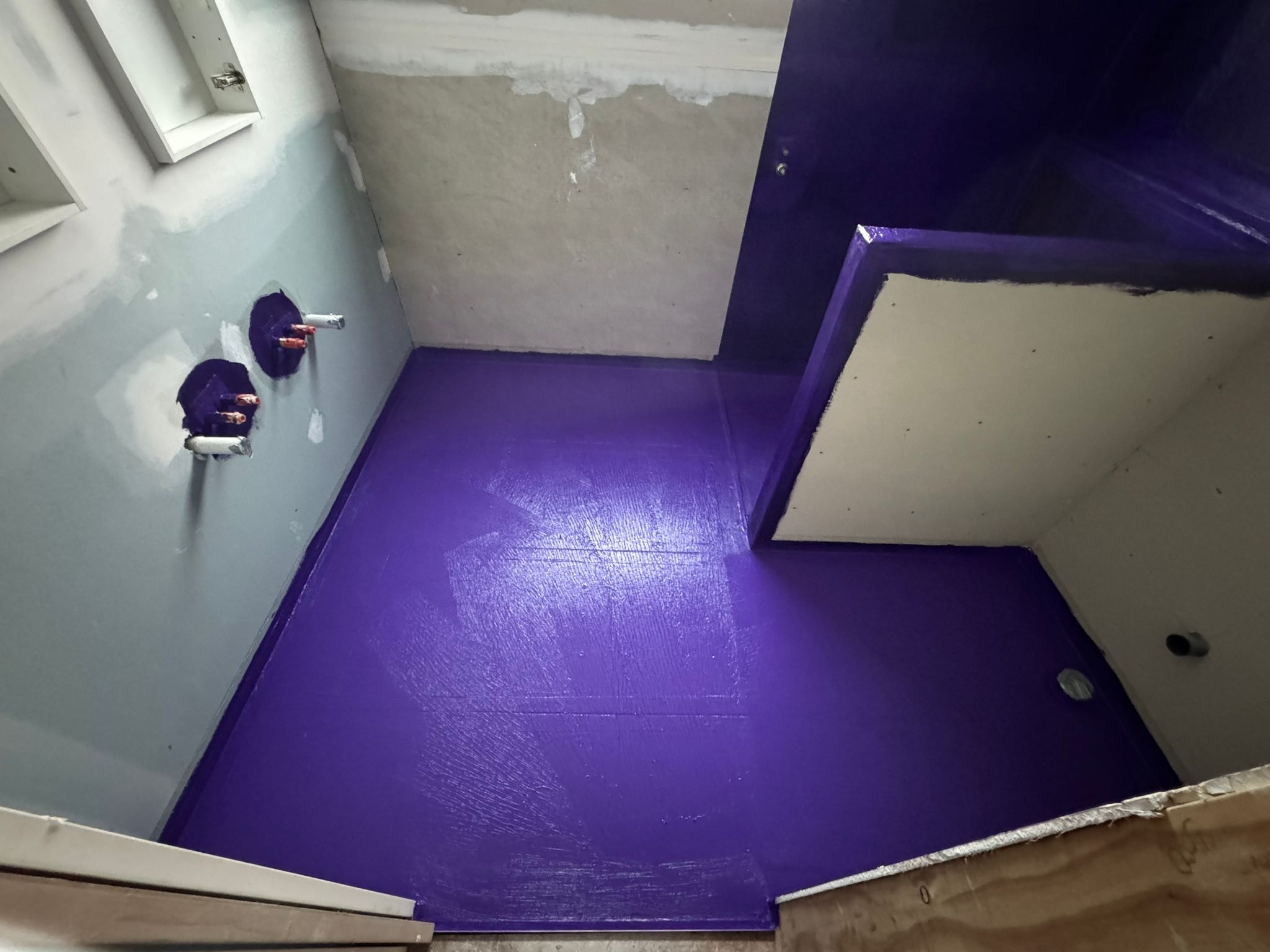 Narre Warren bathroom waterproofing — AS 3740 certified membrane ready for tiling